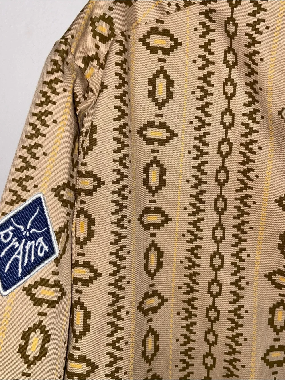 PrAna Saucha Jacket Mens Small Full Zip Relaxed Fit Aztec Southwestern Outdoor